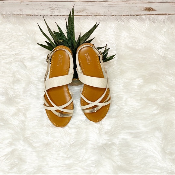 Market & Spruce Linen&Metallic Strappy Sandal - Picture 10 of 11